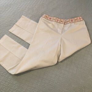 Talbots wide leg white pants trousers. Size 16.